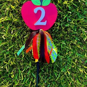 First Day Of School Photo Prop . Kindergarten thru 6 th grade Apple on a stick